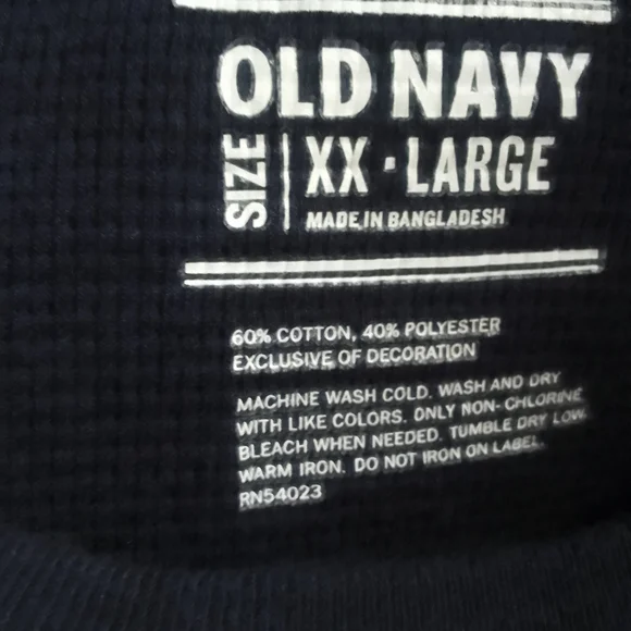 Navy Blue Men's Old Navy Tribeca NYC 93 Thermal Blue Sweater Size XXL - Picture 5 of 9